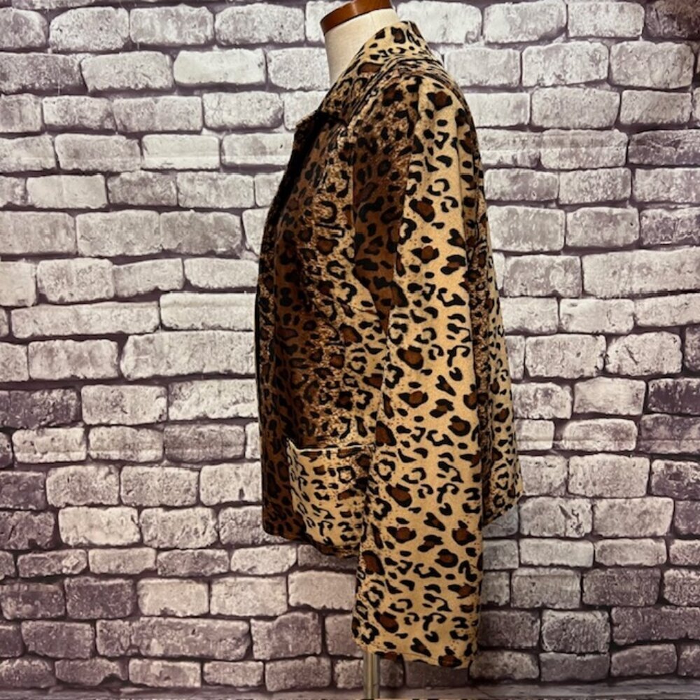 Tan Jay Black, Brown & Beige Animal Print Jacket Size 10 - Picture 4 of 9